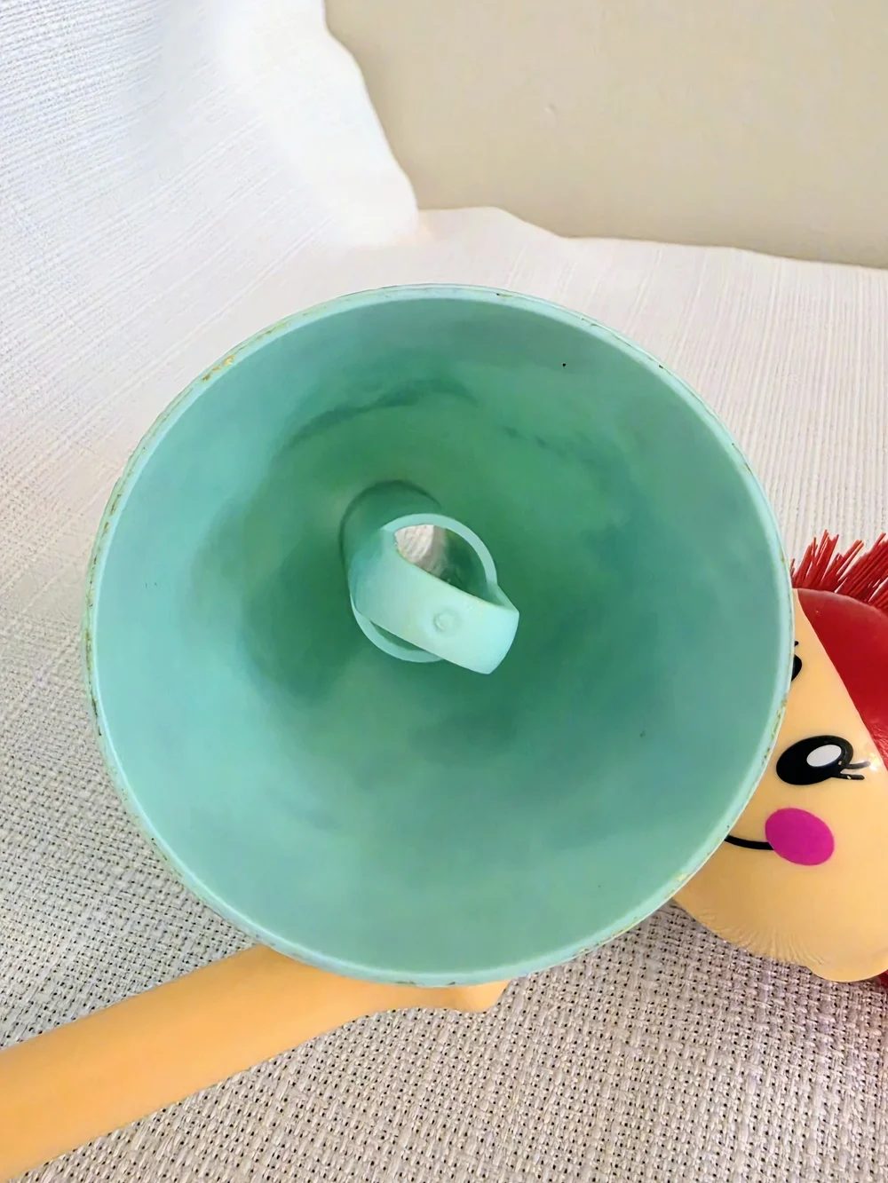 Vigar Doll Kitchen Scrub Brush Lady Green Dress Stand Red Hair Dish Farmhouse